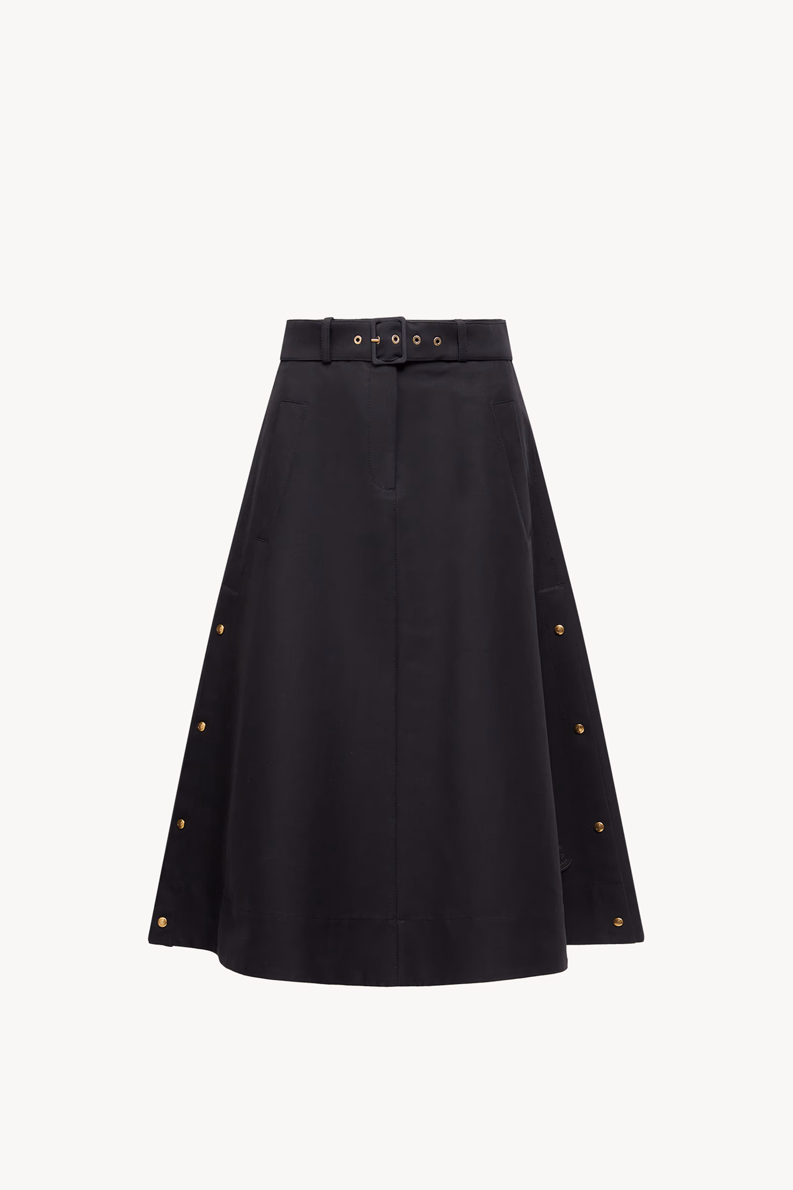 Jupe midi en coton Femmes Noir Moncler 2